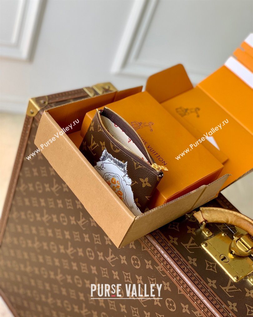 Louis Vuitton Key Pouch S in Cat Printed Monogram Canvas M13559 2026 (KI-260202065)