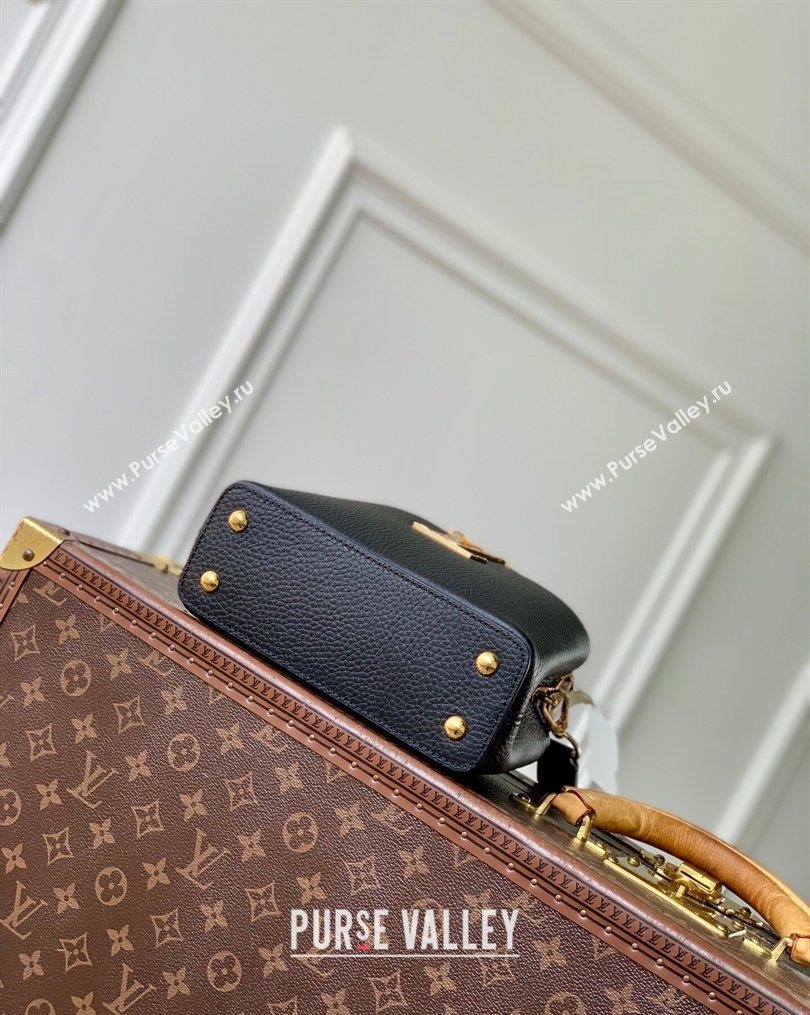 Louis Vuitton Capucines Mini Bag in Taurillon and python-embossed leather Black 2026 N89369 (KI-260202079)