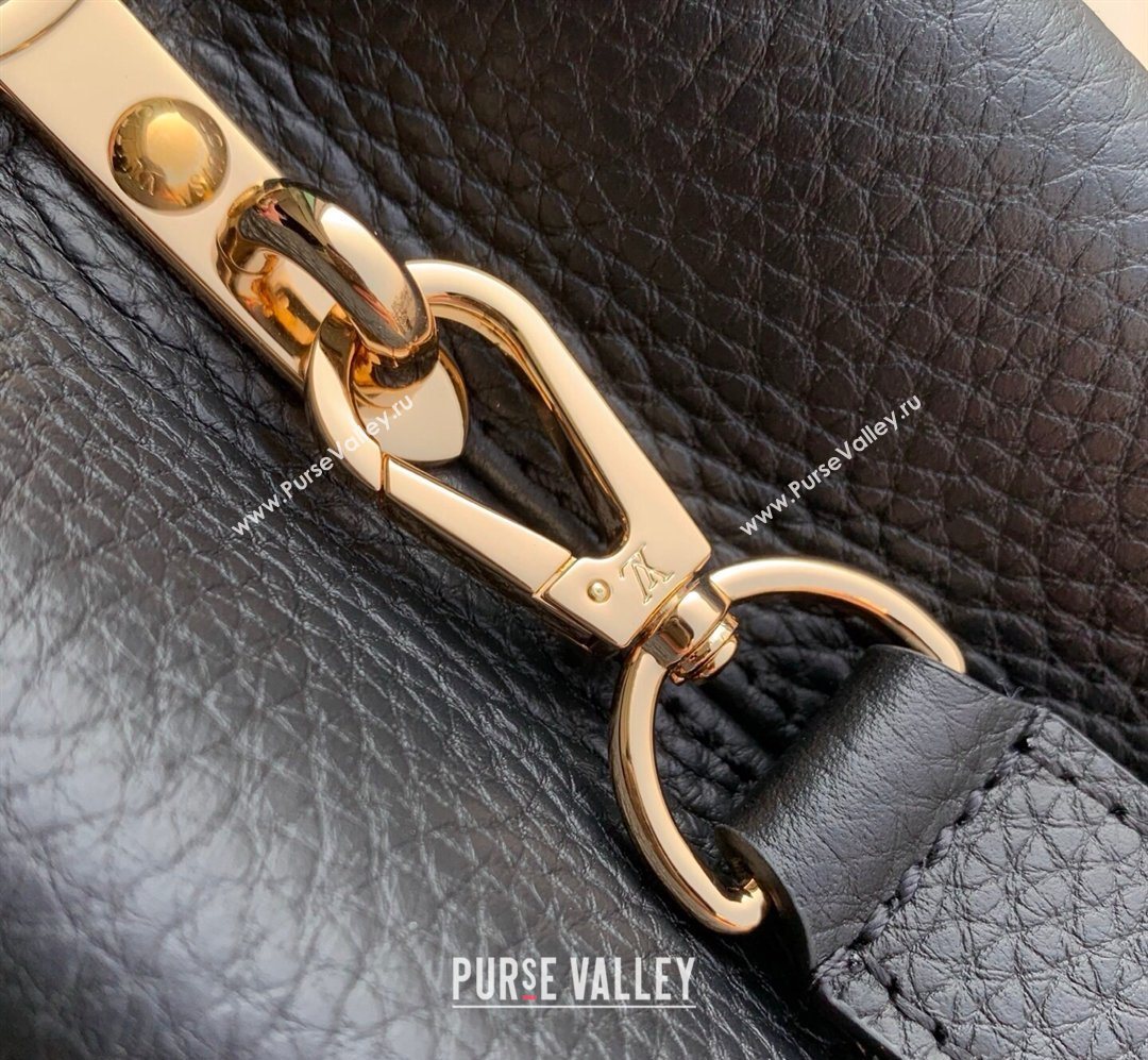 Louis Vuitton Capucines Mini Bag in Taurillon and python-embossed leather Black 2026 N89369 (KI-260202079)