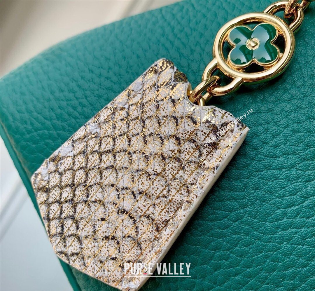 Louis Vuitton Capucines Mini Bag in Taurillon and python-embossed leather Green 2026 N89369 (KI-260202081)