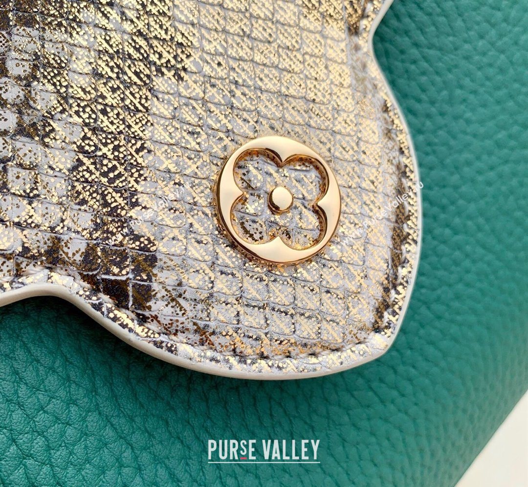 Louis Vuitton Capucines Mini Bag in Taurillon and python-embossed leather Green 2026 N89369 (KI-260202081)