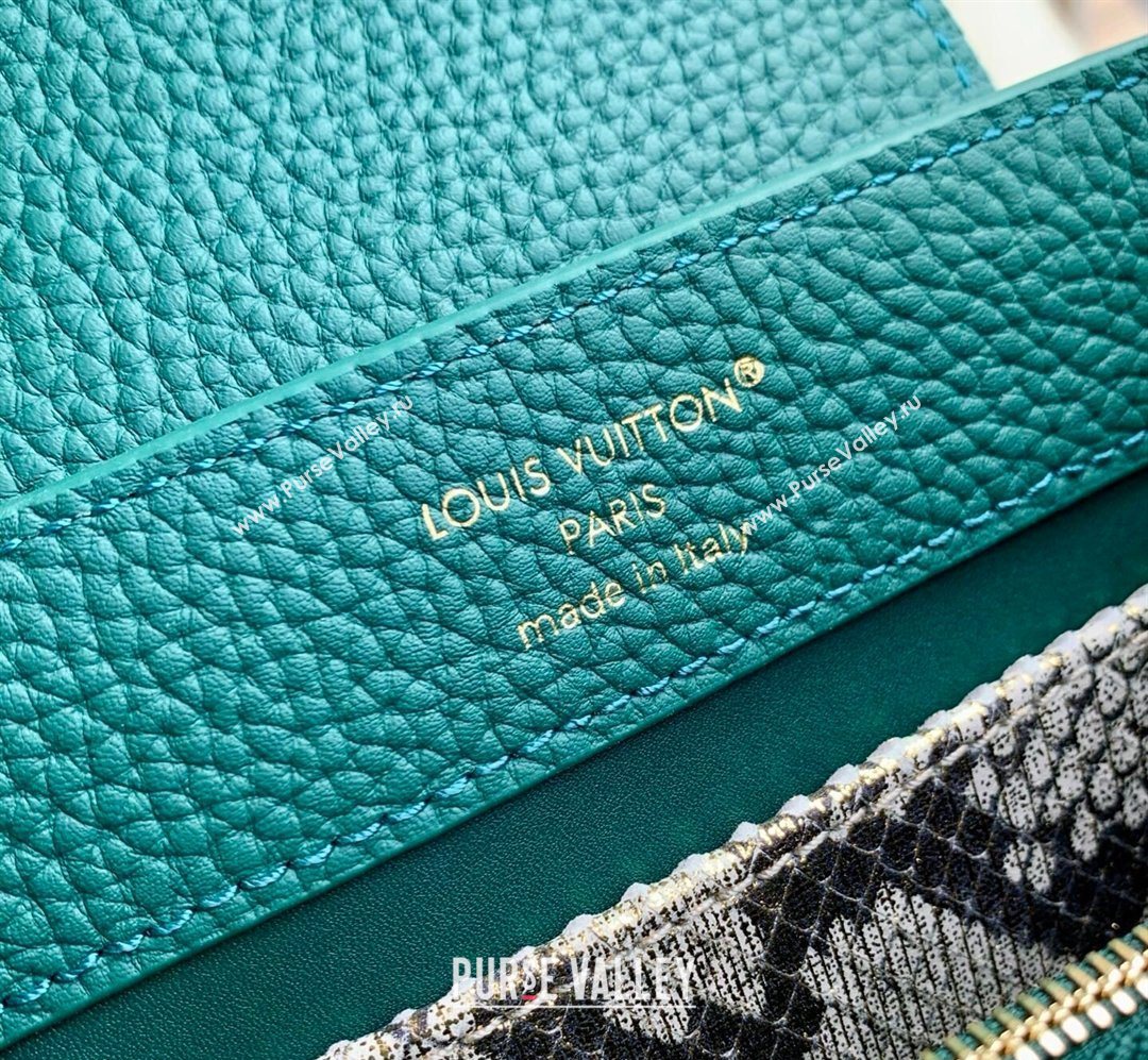 Louis Vuitton Capucines Mini Bag in Taurillon and python-embossed leather Green 2026 N89369 (KI-260202081)