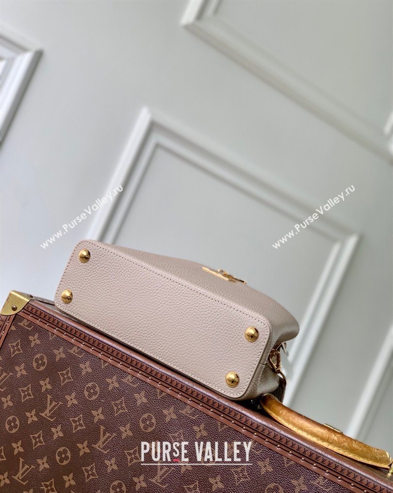 Louis Vuitton Capucines BB Bag in Taurillon and python-embossed leather Grey 2026 N89369 (KI-260202073)