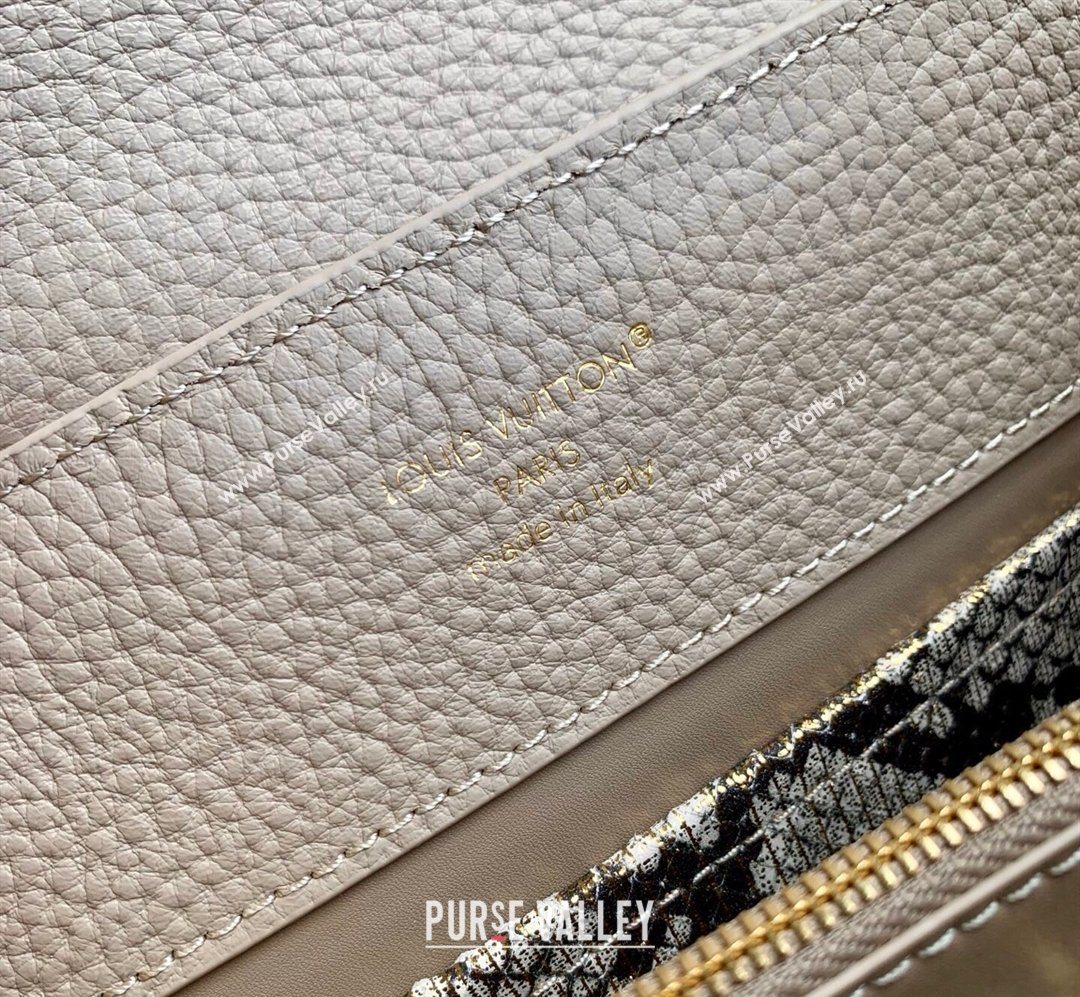 Louis Vuitton Capucines BB Bag in Taurillon and python-embossed leather Grey 2026 N89369 (KI-260202073)