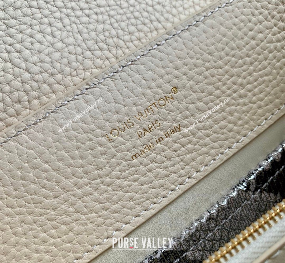 Louis Vuitton Capucines BB Bag in Taurillon and python-embossed leather White 2026 N89369 (KI-260202075)