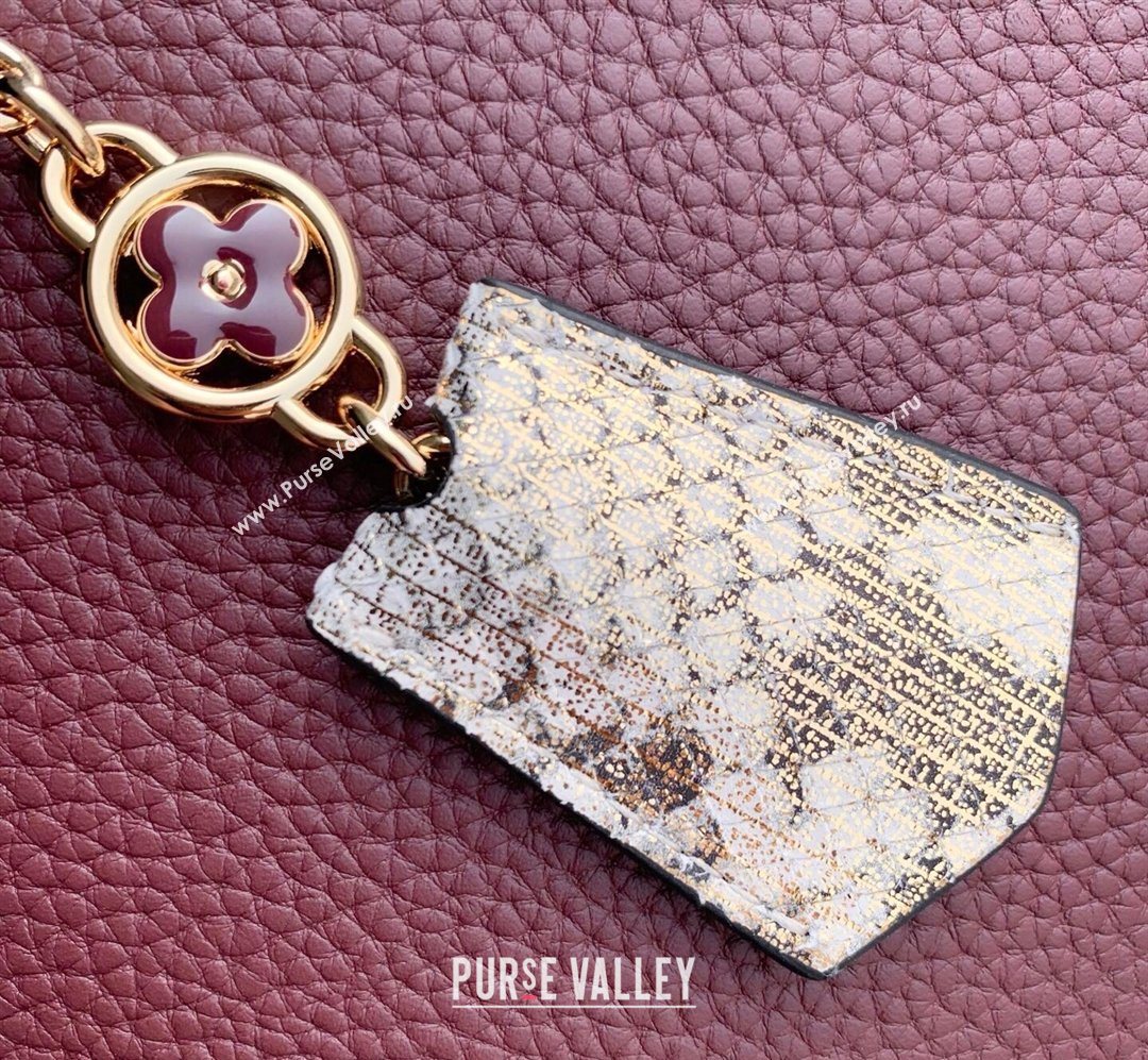 Louis Vuitton Capucines BB Bag in Taurillon and python-embossed leather Burgundy 2026 N89369 (KI-260202077)