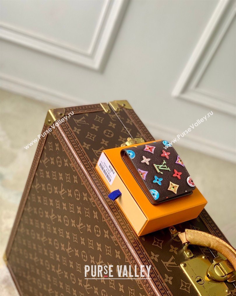Louis Vuitton Slender Wallet in Monogram Donuts Canvas Chocolate Brown 2026 M28283 (KI-260203015)