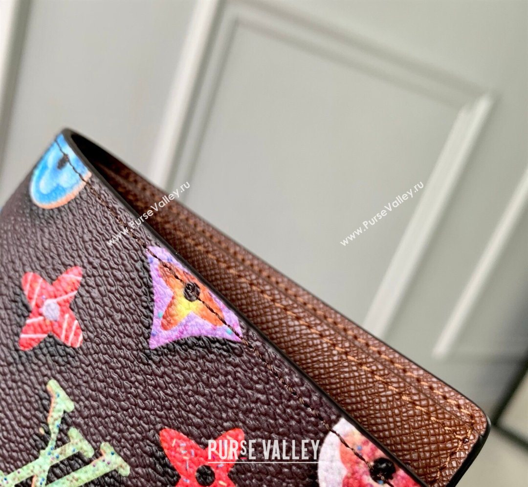 Louis Vuitton Slender Wallet in Monogram Donuts Canvas Chocolate Brown 2026 M28283 (KI-260203015)