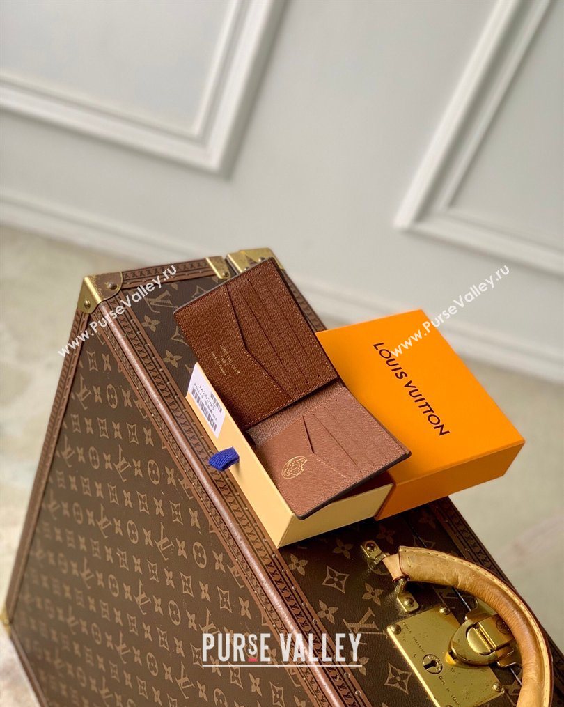 Louis Vuitton Slender Wallet in Monogram Donuts Canvas Chocolate Brown 2026 M28283 (KI-260203015)