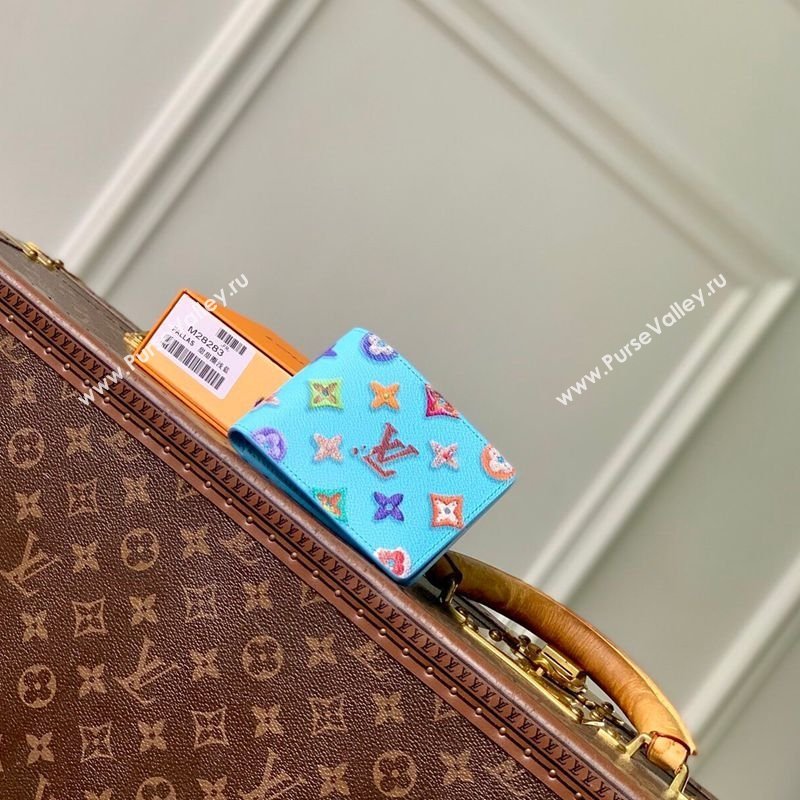 Louis Vuitton Slender Wallet in Monogram Donuts Canvas Blueberry Blue 2026 M28042 (KI-260203014)