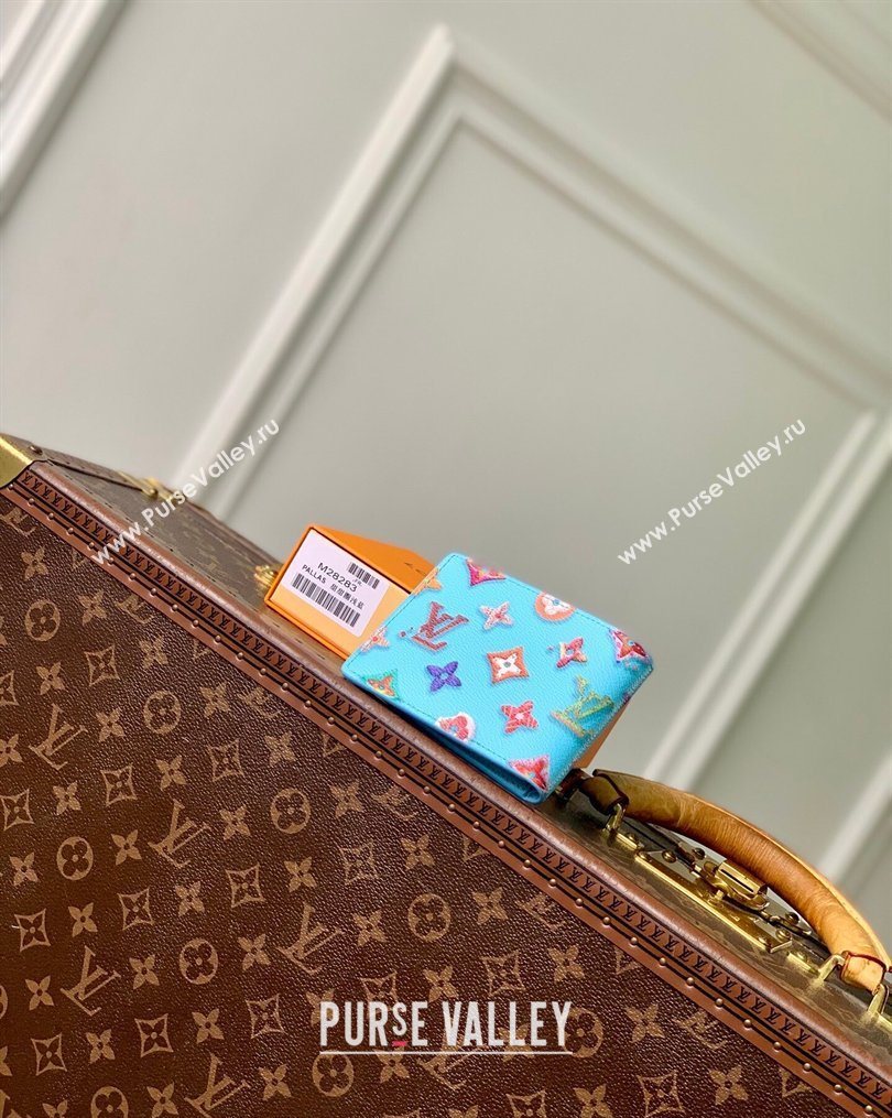 Louis Vuitton Slender Wallet in Monogram Donuts Canvas Blueberry Blue 2026 M28042 (KI-260203014)