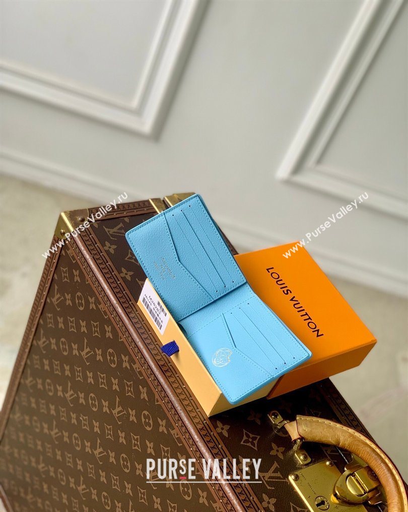 Louis Vuitton Slender Wallet in Monogram Donuts Canvas Blueberry Blue 2026 M28042 (KI-260203014)