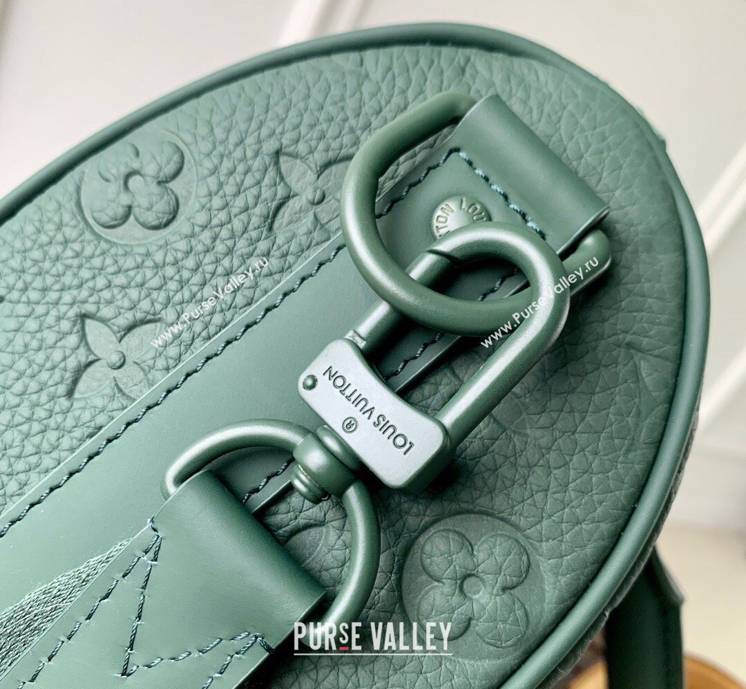 Louis Vuitton Mens Keepall Bandouliere 25 Bag in Monogram Leather Green 2026 M24432 (KI-260203001)