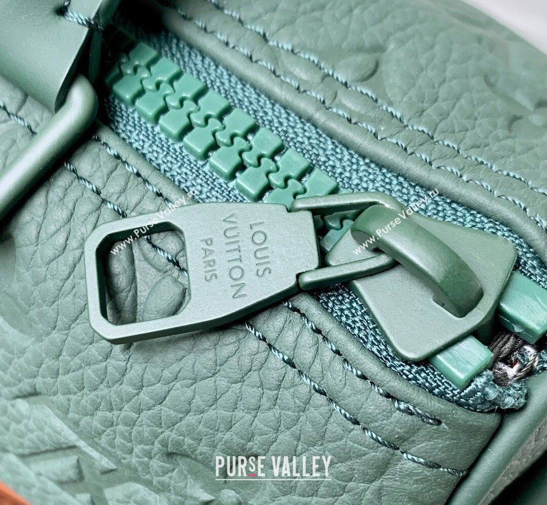 Louis Vuitton Mens Keepall Bandouliere 25 Bag in Monogram Leather Green 2026 M24432 (KI-260203001)