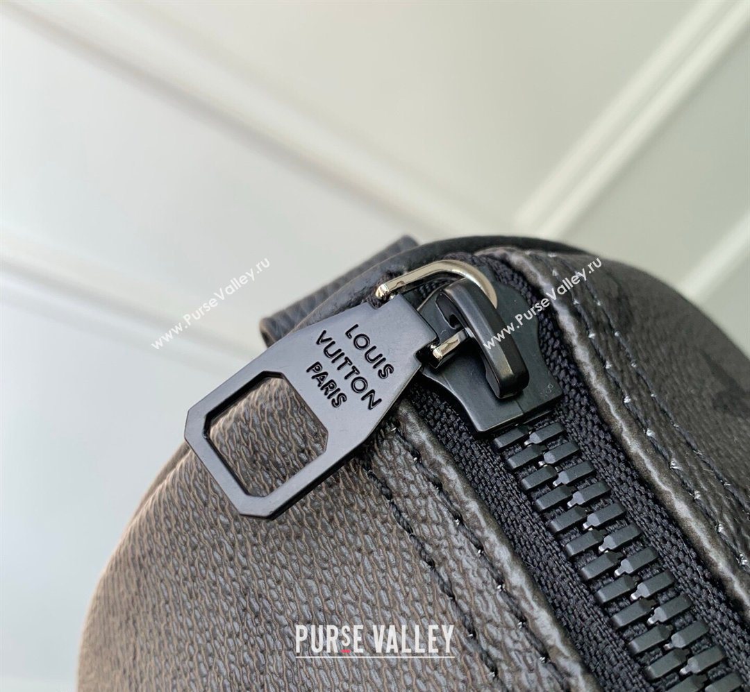 Louis Vuitton Mens Keepall Bandouliere 25 Bag in Black Monogram Midnight Canvas M28369 2026 (KI-260203008)