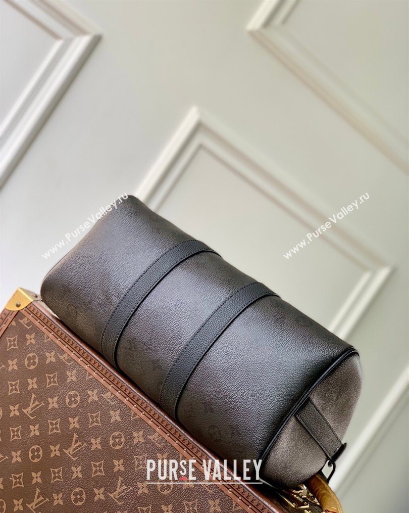 Louis Vuitton Mens Keepall Bandouliere 35 Bag in Black Monogram Midnight Canvas M28370 2026 (KI-260203009)