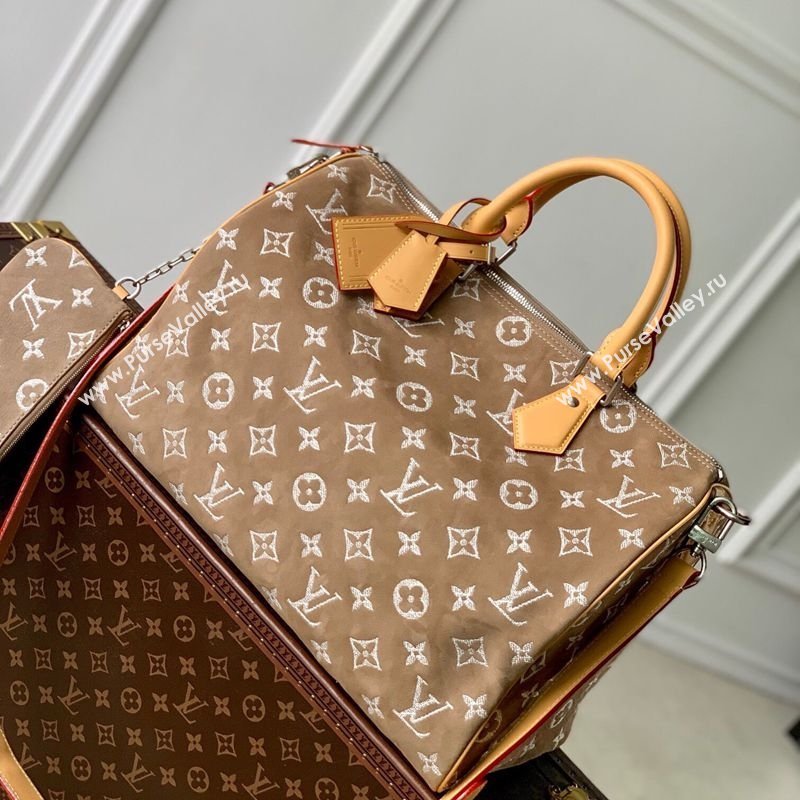 Louis Vuitton Speedy P9 Bandouliere 40 Bag in Brown Suede 2025 M24430 (KI-260203019)