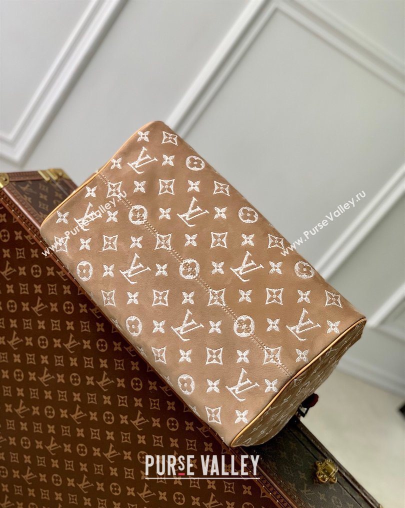 Louis Vuitton Speedy P9 Bandouliere 40 Bag in Brown Suede 2025 M24430 (KI-260203019)