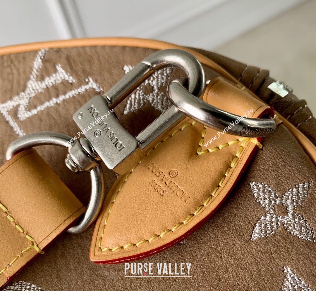 Louis Vuitton Speedy P9 Bandouliere 40 Bag in Brown Suede 2025 M24430 (KI-260203019)