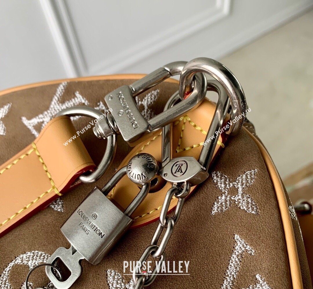 Louis Vuitton Speedy P9 Bandouliere 40 Bag in Brown Suede 2025 M24430 (KI-260203019)