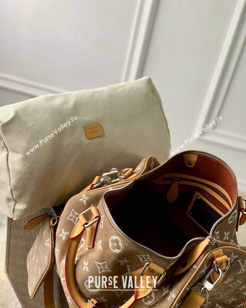 Louis Vuitton Speedy P9 Bandouliere 40 Bag in Brown Suede 2025 M24430 (KI-260203019)