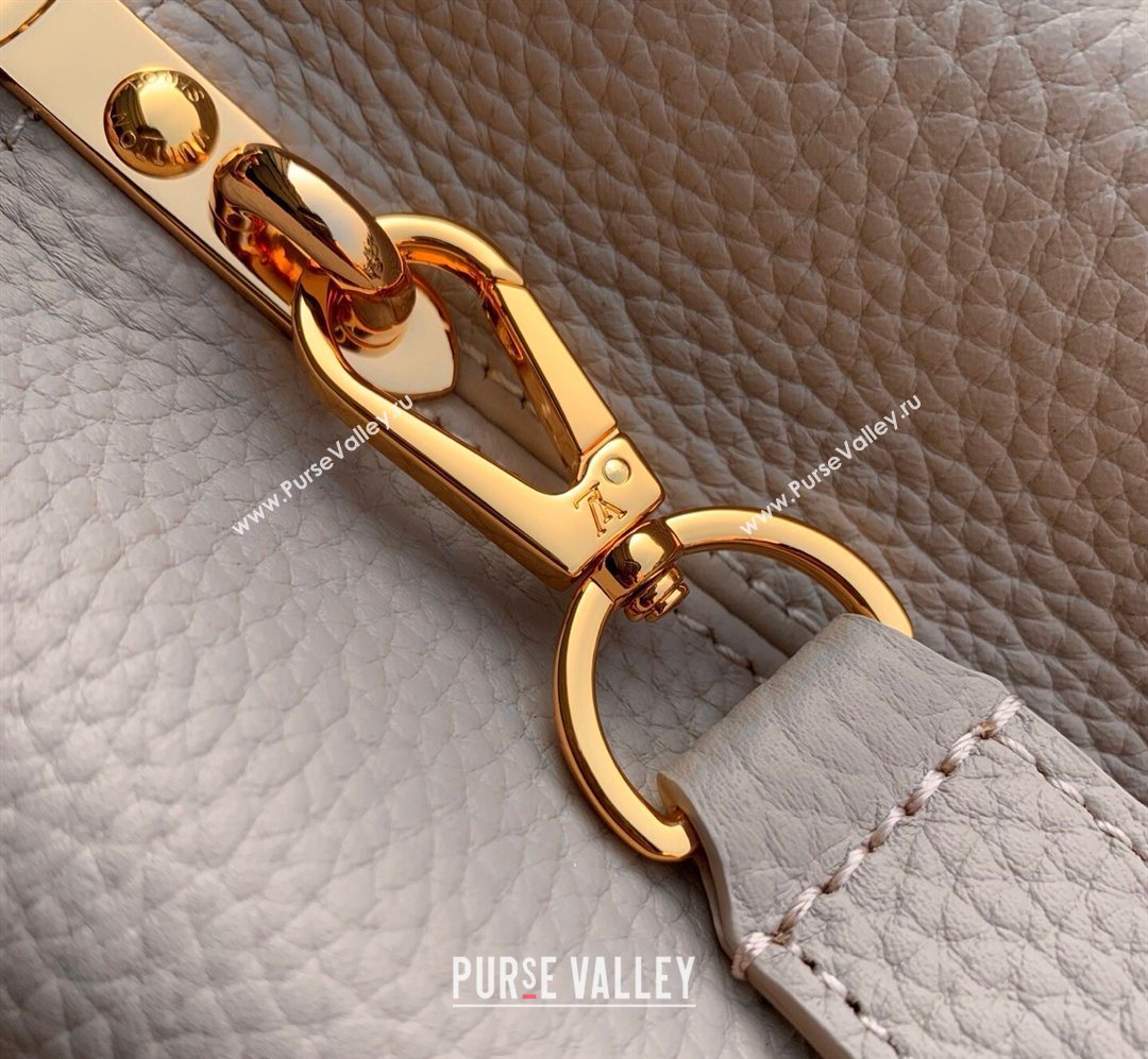 Louis Vuitton Capucines Mini Bag in Taurillon and python-embossed leather Grey 2026 N89369 (KI-260202078)