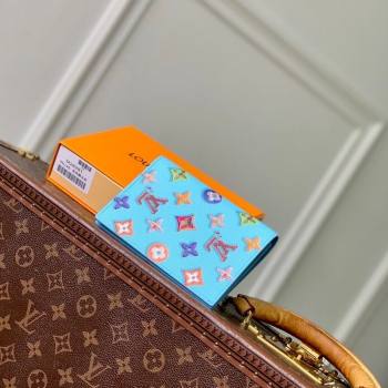 Louis Vuitton Passport Cover in Monogram Donuts Canvas M28040 Blueberry Blue 2026 (KI-260203036)
