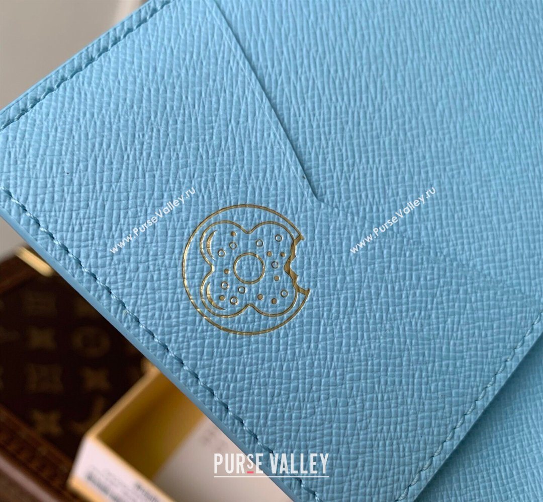 Louis Vuitton Passport Cover in Monogram Donuts Canvas M28040 Blueberry Blue 2026 (KI-260203036)