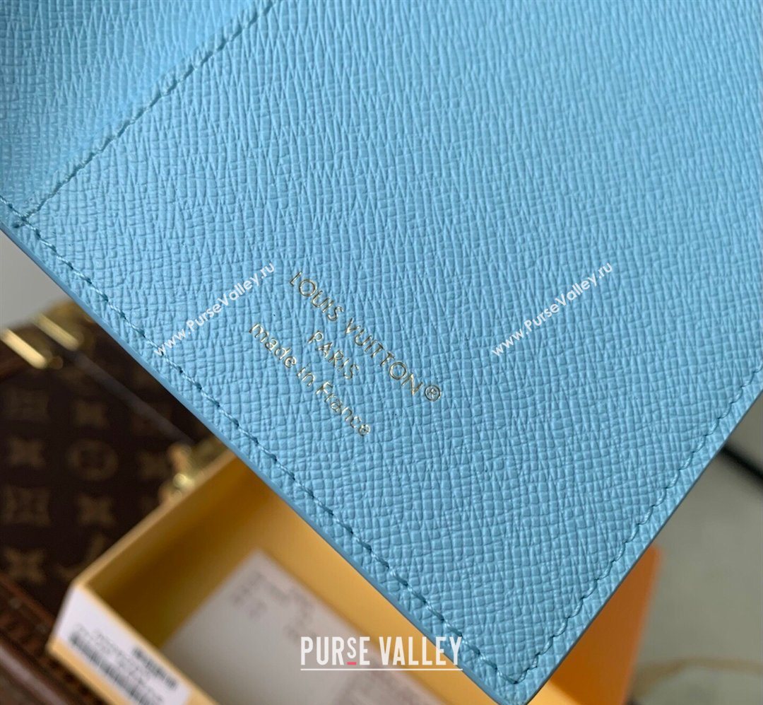Louis Vuitton Passport Cover in Monogram Donuts Canvas M28040 Blueberry Blue 2026 (KI-260203036)