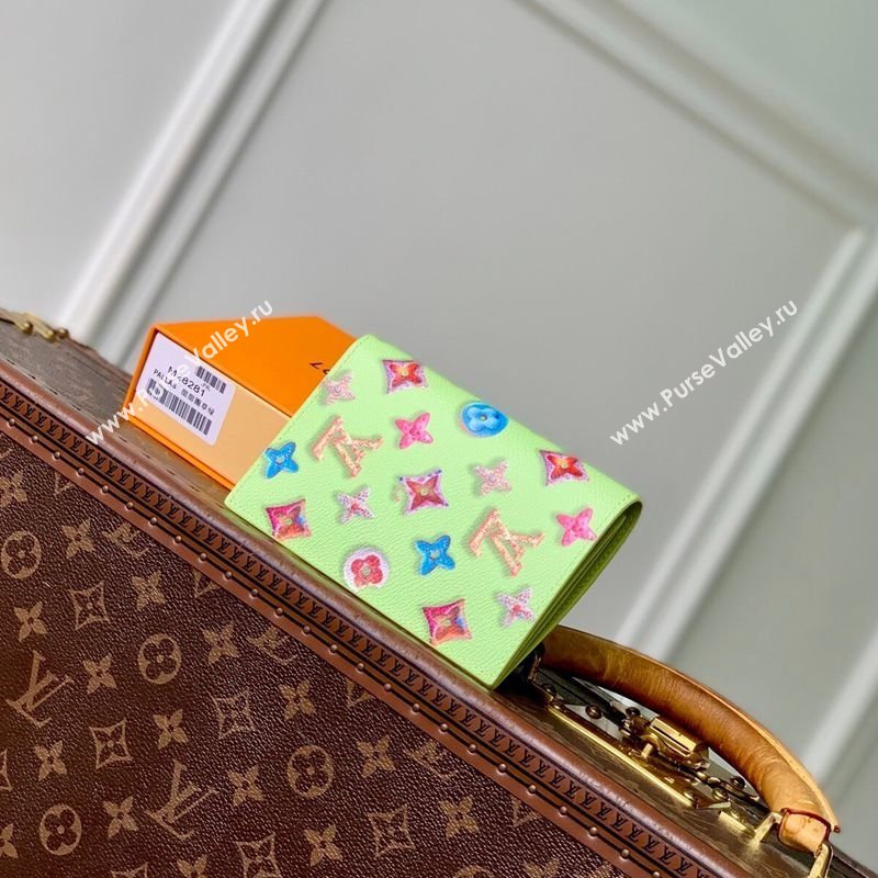 Louis Vuitton Passport Cover in Monogram Donuts Canvas M28039 Pistachio Green 2026 (KI-260203037)