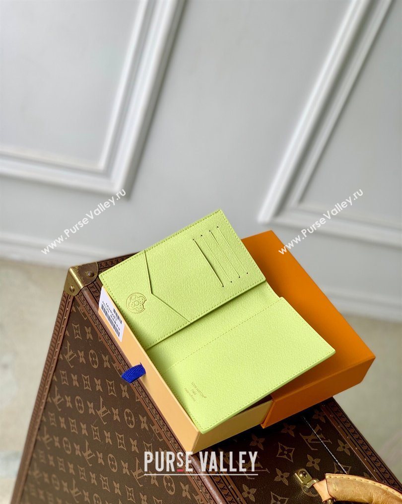 Louis Vuitton Passport Cover in Monogram Donuts Canvas M28039 Pistachio Green 2026 (KI-260203037)