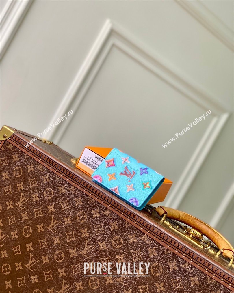 Louis Vuitton Pocket Organizer in Monogram Donuts Canvas Blueberry Blue M28045 2026 (KI-260203039)