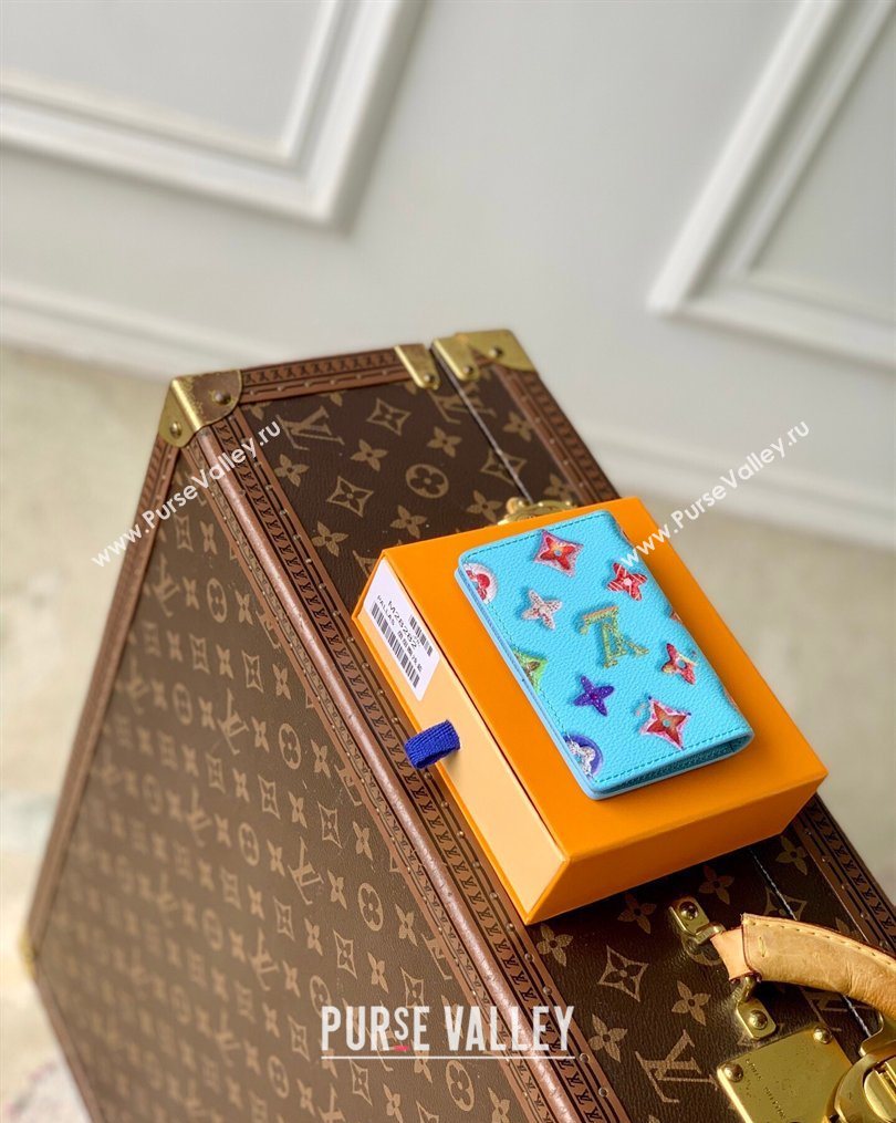 Louis Vuitton Pocket Organizer in Monogram Donuts Canvas Blueberry Blue M28045 2026 (KI-260203039)