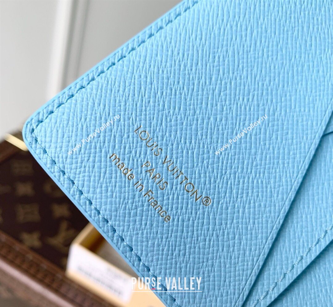 Louis Vuitton Pocket Organizer in Monogram Donuts Canvas Blueberry Blue M28045 2026 (KI-260203039)