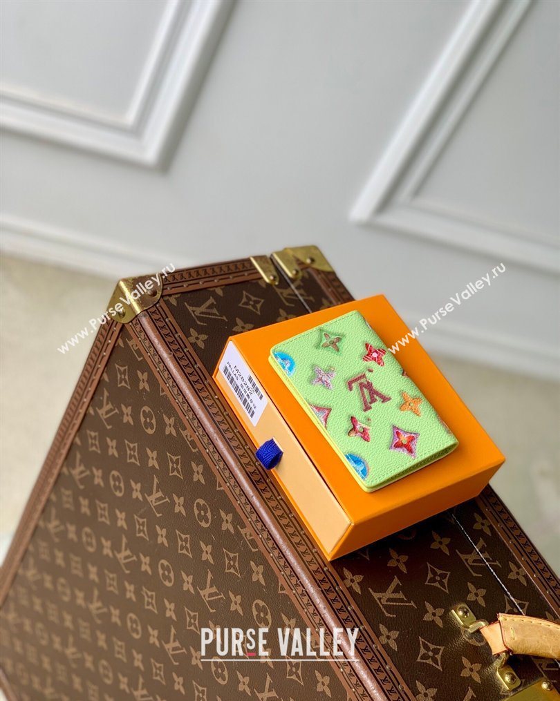 Louis Vuitton Pocket Organizer in Monogram Donuts Canvas M28044 Pistachio Green 2026 (KI-260203040)