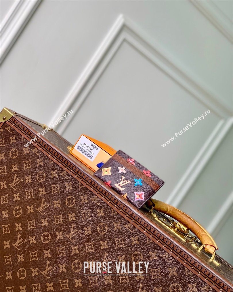 Louis Vuitton Double Card Holder in Monogram Donuts Canvas M28284 Chocolate Brown 2026 (KI-260203043)