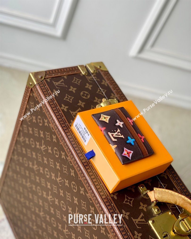 Louis Vuitton Double Card Holder in Monogram Donuts Canvas M28284 Chocolate Brown 2026 (KI-260203043)