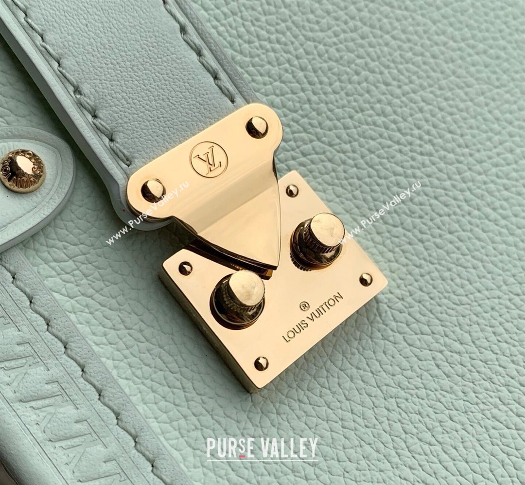 Louis Vuitton Side Trunk MM Bag in Calf leather with Chain Charm Jade Green 2026 M27449 (KI-260203027)