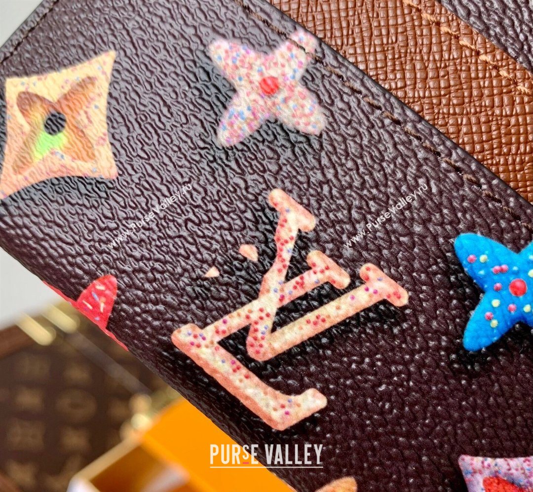 Louis Vuitton Double Card Holder in Monogram Donuts Canvas M28284 Chocolate Brown 2026 (KI-260203043)