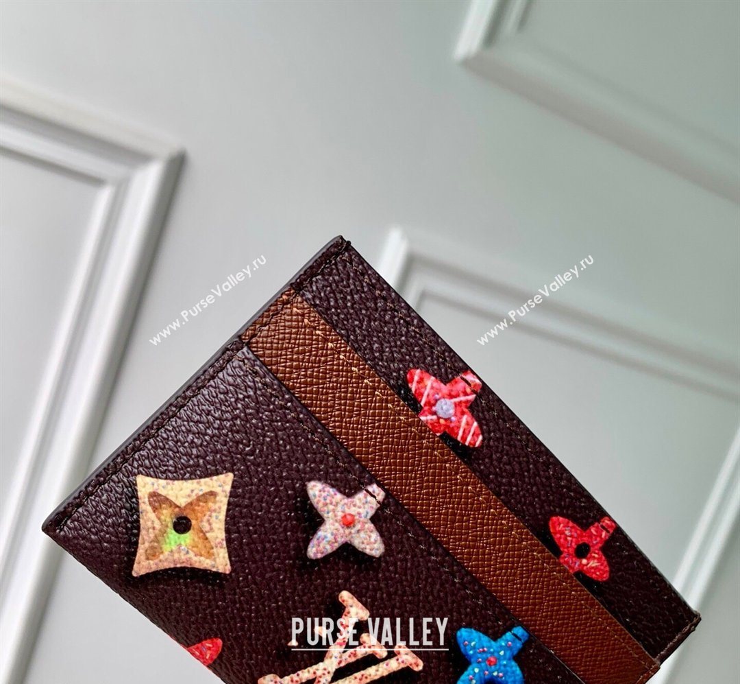 Louis Vuitton Double Card Holder in Monogram Donuts Canvas M28284 Chocolate Brown 2026 (KI-260203043)