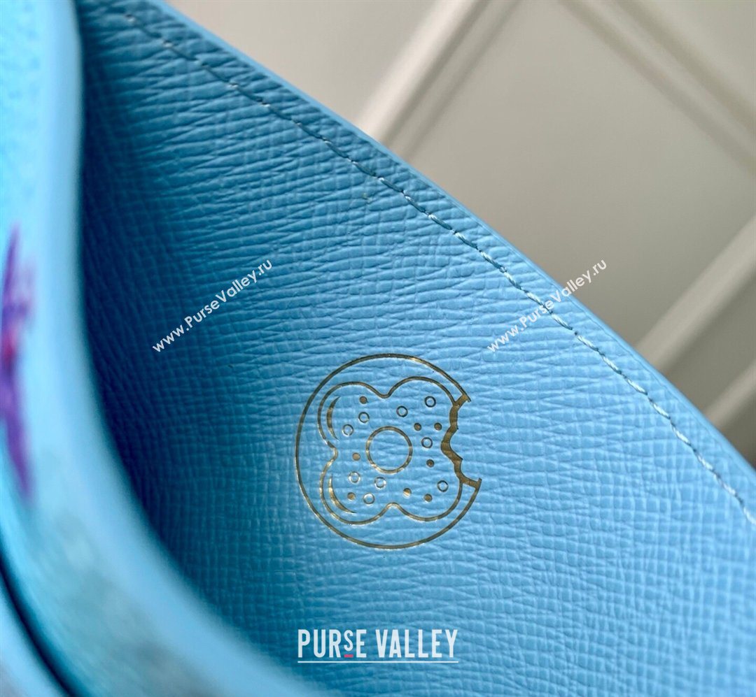 Louis Vuitton Double Card Holder in Monogram Donuts Canvas M28284 Blueberry Blue 2026 (KI-260203042)
