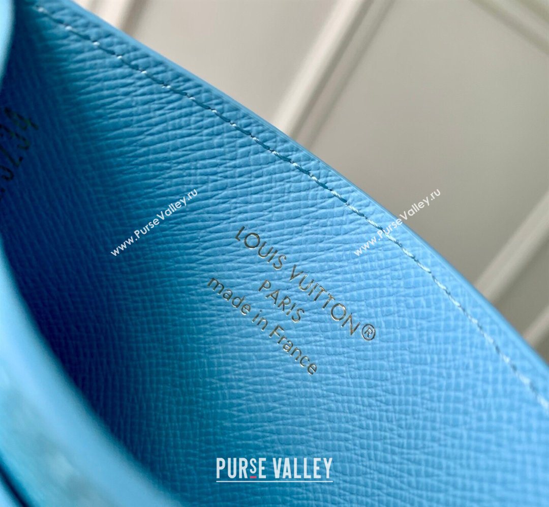 Louis Vuitton Double Card Holder in Monogram Donuts Canvas M28284 Blueberry Blue 2026 (KI-260203042)