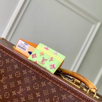Louis Vuitton Double Card Holder in Monogram Donuts Canvas M28284 Pistachio Green 2026 (KI-260203041)