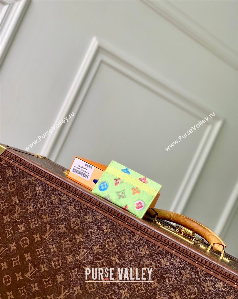 Louis Vuitton Double Card Holder in Monogram Donuts Canvas M28284 Pistachio Green 2026 (KI-260203041)