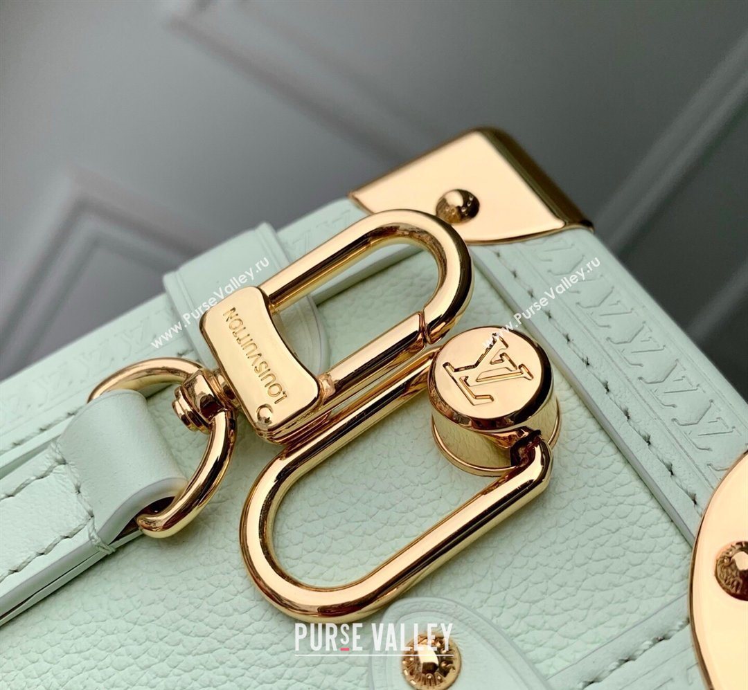 Louis Vuitton Side Trunk MM Bag in Calf leather with Chain Charm Jade Green 2026 M27449 (KI-260203027)