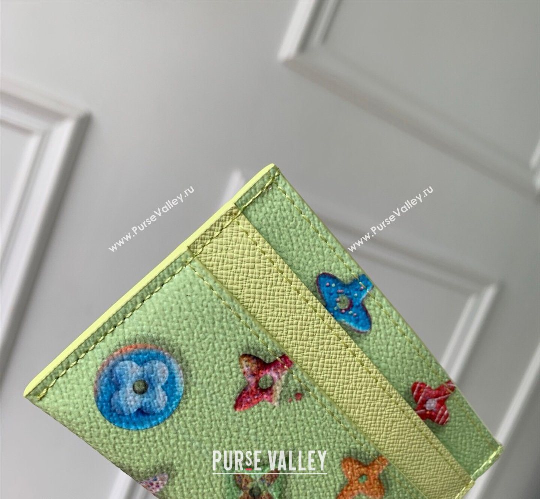 Louis Vuitton Double Card Holder in Monogram Donuts Canvas M28284 Pistachio Green 2026 (KI-260203041)