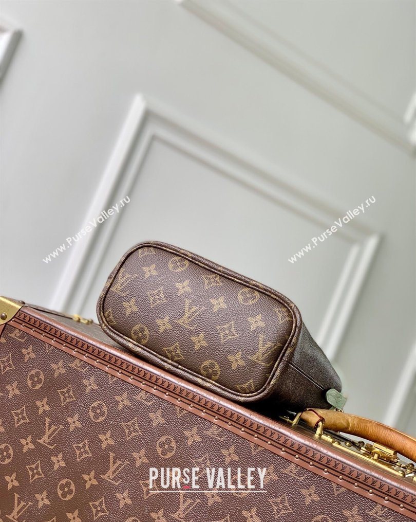 Louis Vuitton Neverfull Bandouliere Inside Out BB Tote bag Green Leather/Monogram Coated Canvas 2026 M28236 (KI-260203028)