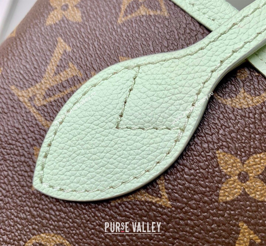Louis Vuitton Neverfull Bandouliere Inside Out BB Tote bag Green Leather/Monogram Coated Canvas 2026 M28236 (KI-260203028)