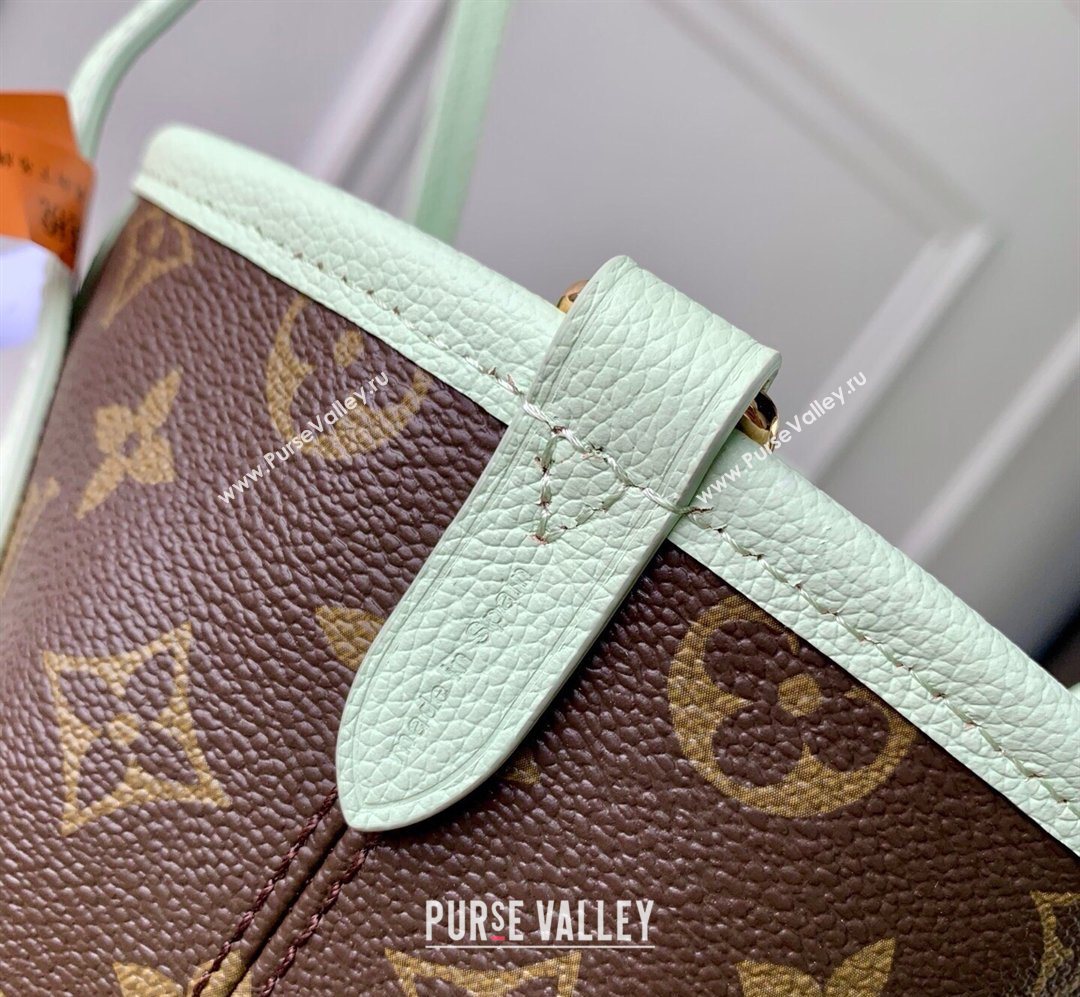 Louis Vuitton Neverfull Bandouliere Inside Out BB Tote bag Green Leather/Monogram Coated Canvas 2026 M28236 (KI-260203028)