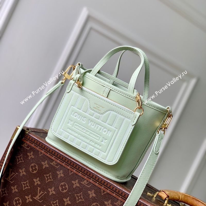 Louis Vuitton Neverfull Bandouliere Inside Out BB Tote bag Green Leather/Monogram Coated Canvas 2026 M28236 (KI-260203028)